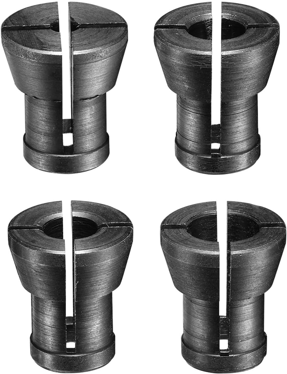 Genmitsu 4-teiliges Oberfräsen-Spannzangen-Set, 1/8 Zoll bis 5/16 Zoll Oberfräsen-Spannzangen-Zubehör für Kantenfräse, Graviermaschine, CNC-Fräsmaschine