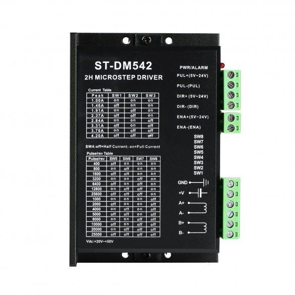 Router 3 Axis Nema 23 stappenmotor 270oz-in driver DM542A 4.2A besturing power kit