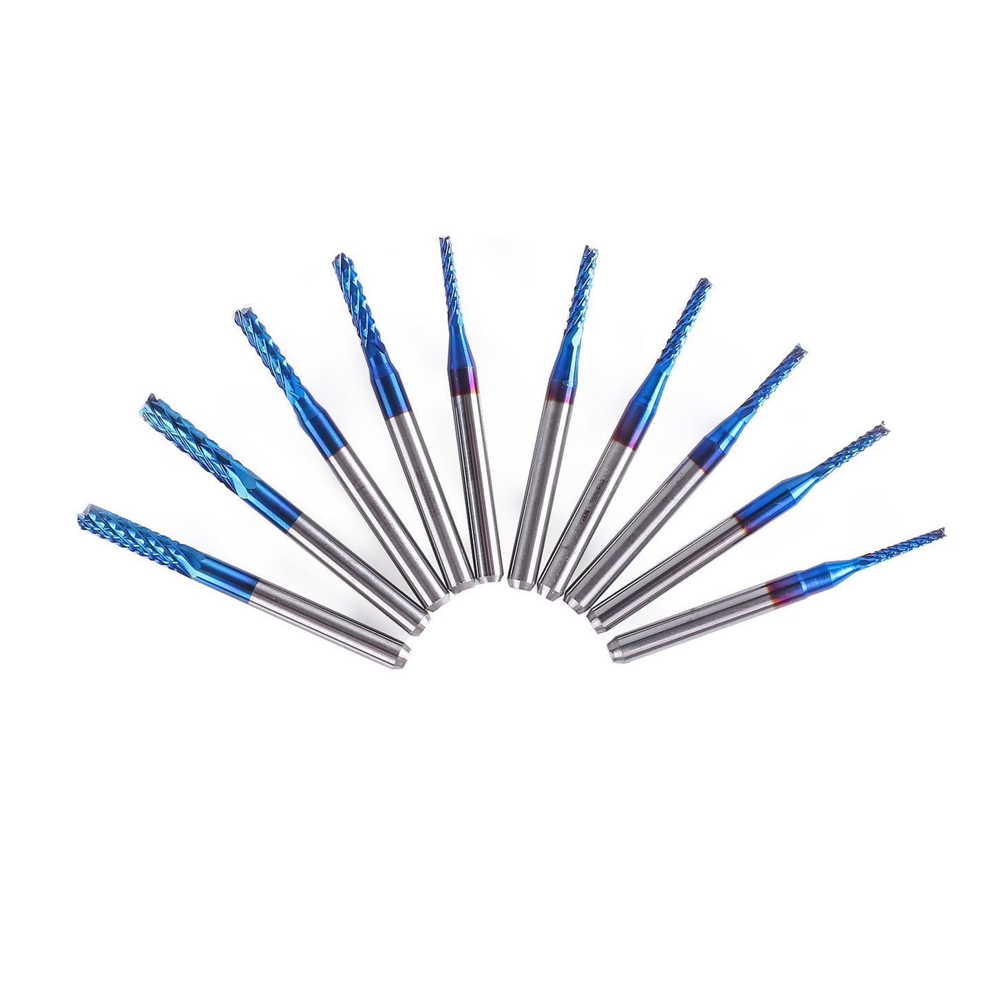 SainSmart Genmitsu 10Pcs Nano Blau Beschichtet Schaftfräser