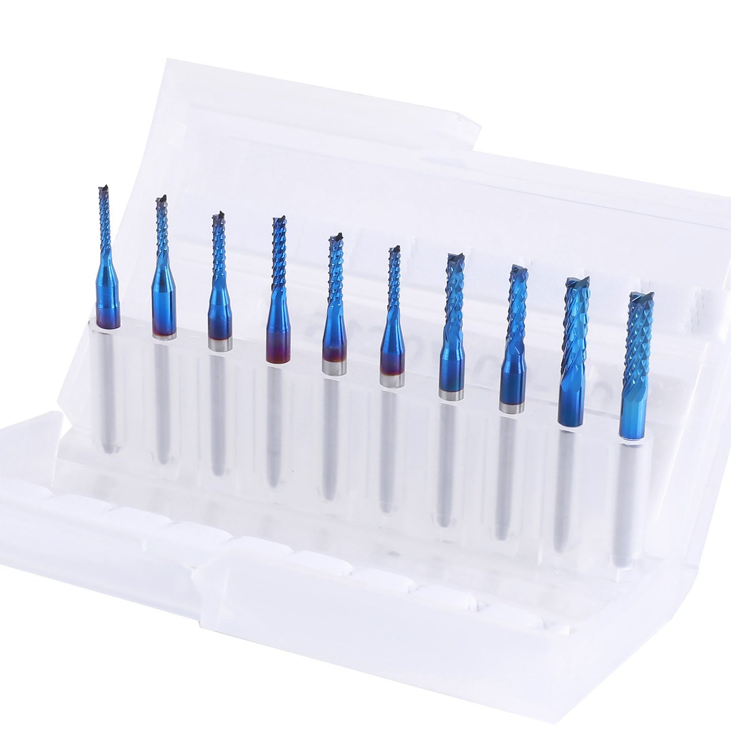 SainSmart Genmitsu 10Pcs Nano Blau Beschichtet Schaftfräser