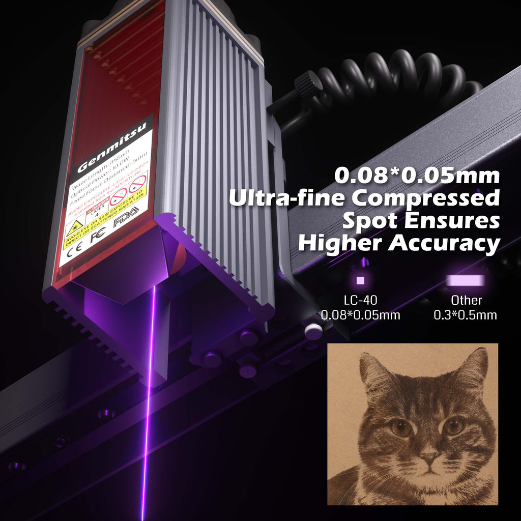 [discontinued] Jinsoku LC-40 Lasermaschine, Lasergravierer mit APP-Steuerung, Linearschiene, Endschalter, Bewegungssensor, 400mm x 400mm Holz-laser cutter