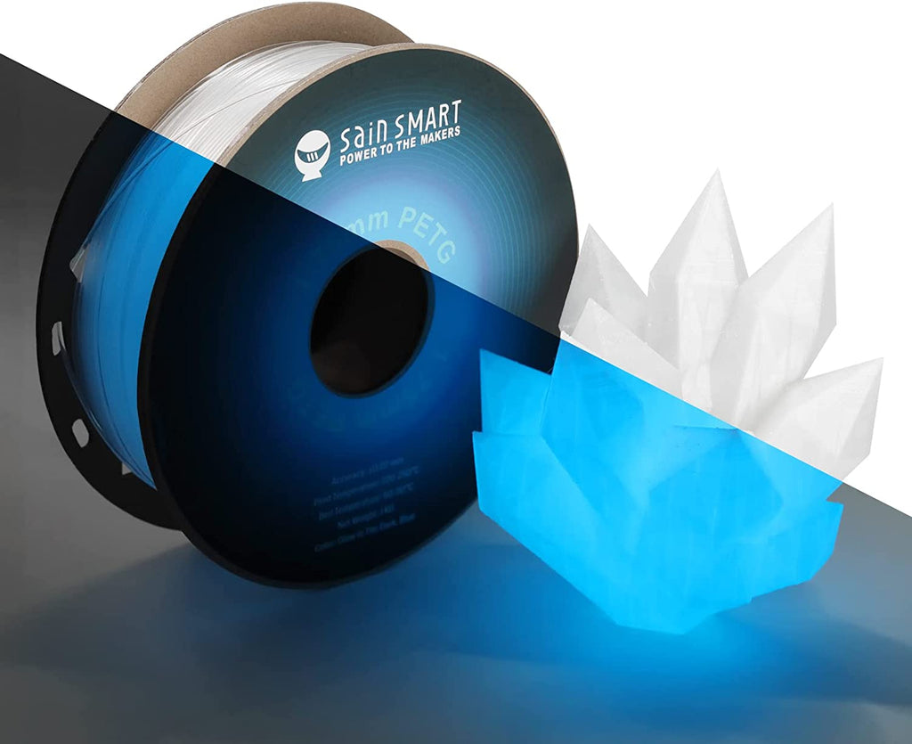 SainSmart PRO-3 PETG 3D-Drucker Filament 1,75 mm, Leuchtend Blau, 1KG Spule, Maßgenauigkeit +/- 0,02 mm