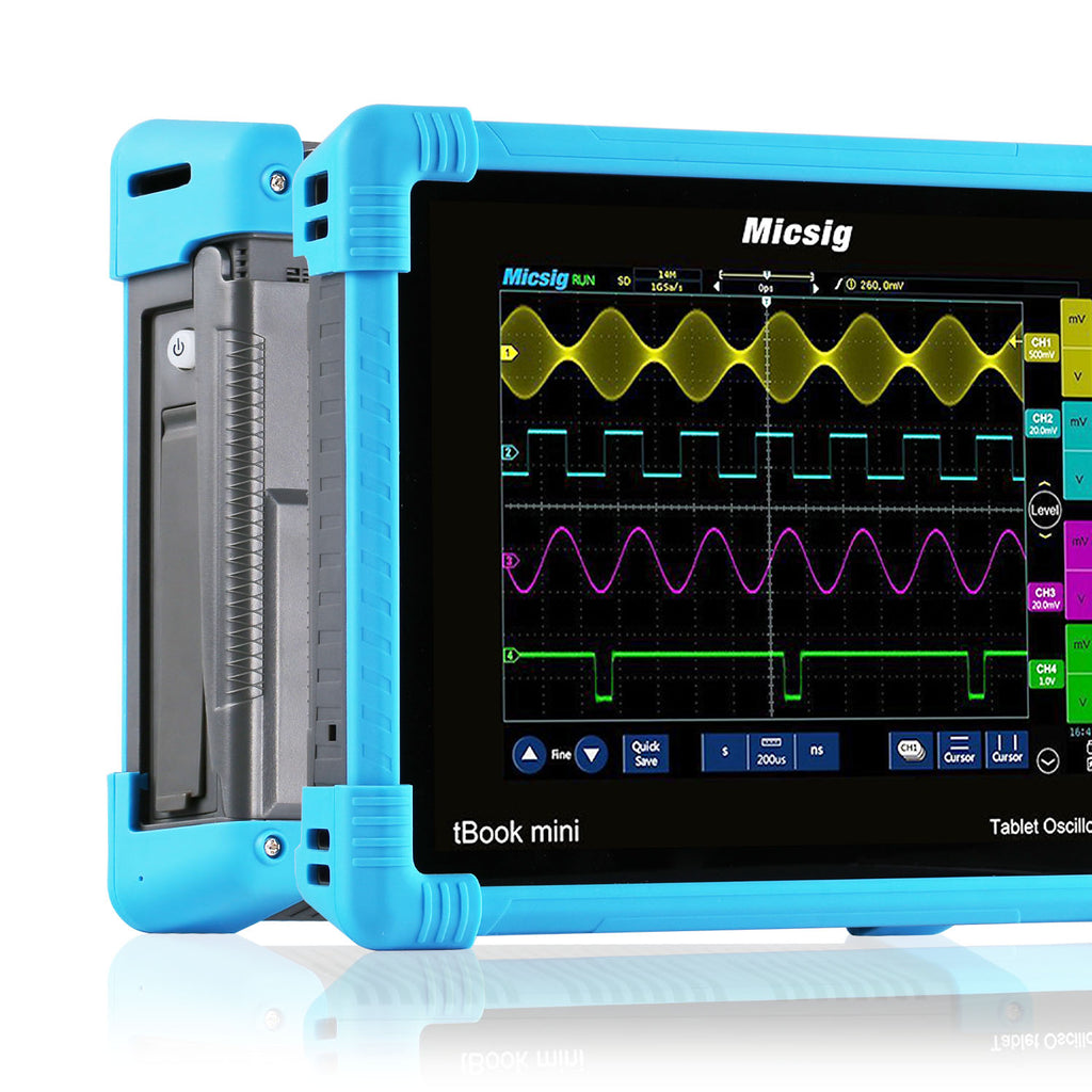 Micsig Digitales Tablet-Speicheroszilloskop 100 MHz 4 Kanäle, Upgrade-Version STO1004 von TO1104