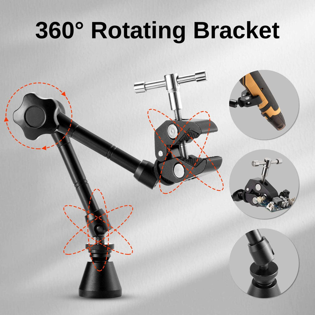 2-in-1 magnetische Löt-Reparaturstation, Helfende Hände“ mit Silikonmatte, 5-facher LED-Vergrößerungslampe, ESD-sicher