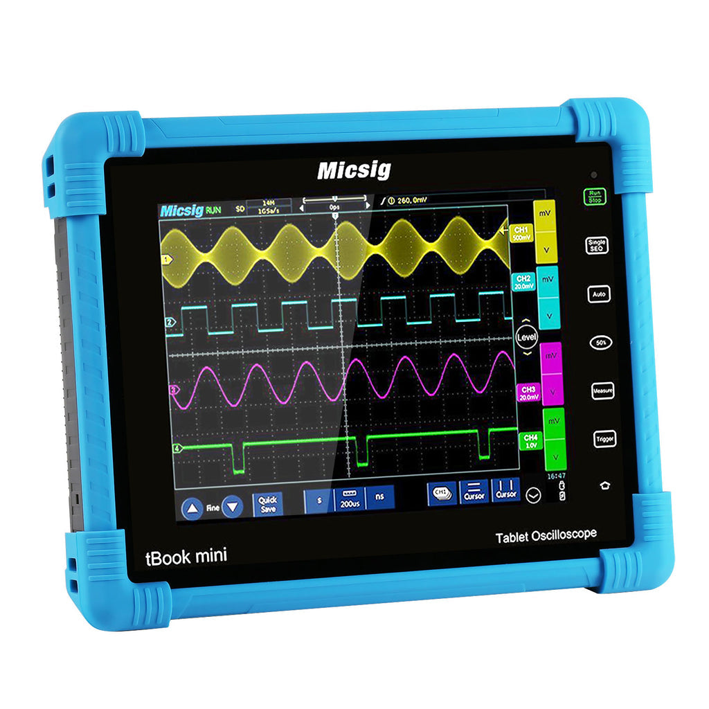 Micsig Digitales Tablet-Speicheroszilloskop 100 MHz 4 Kanäle, Upgrade-Version STO1004 von TO1104