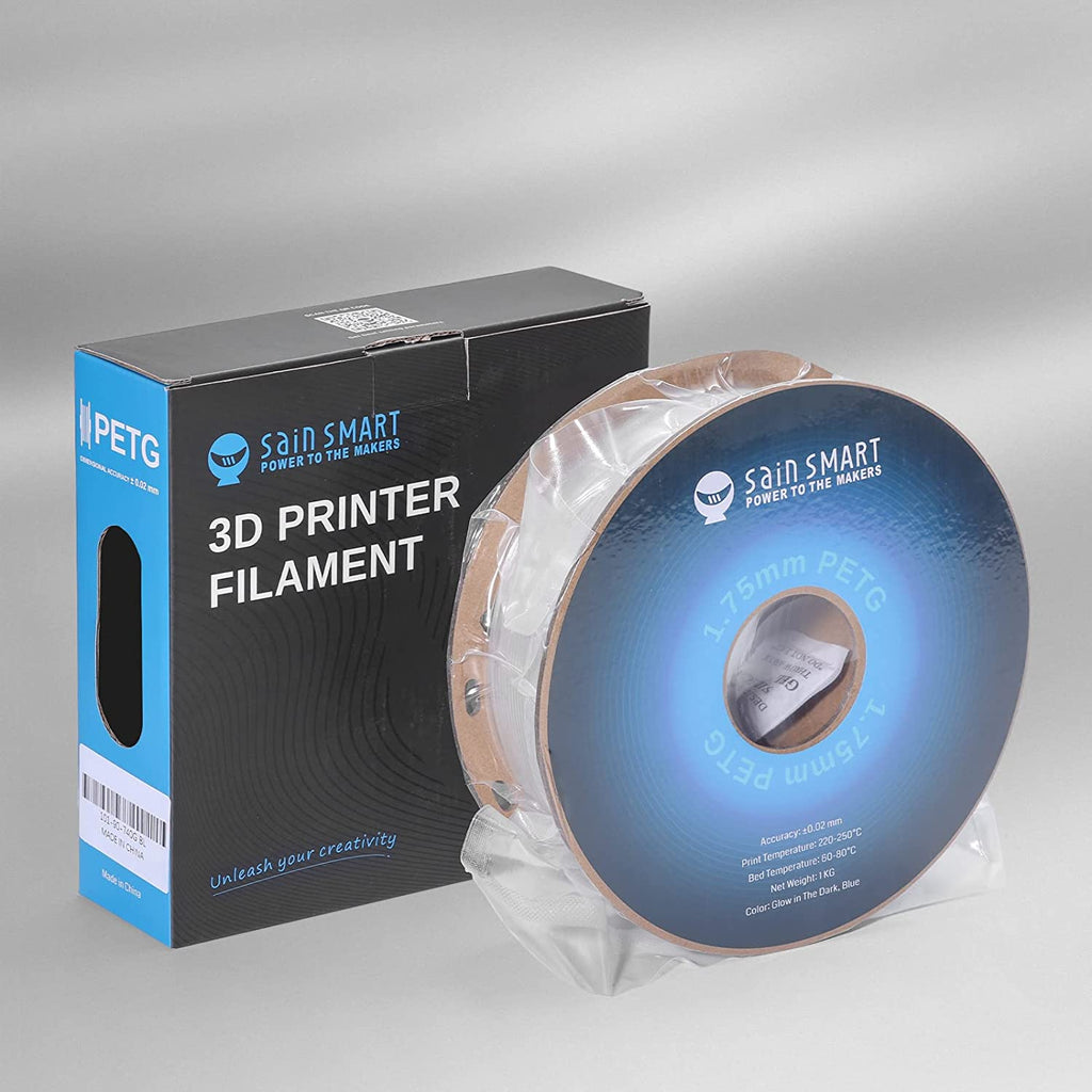 SainSmart PRO-3 PETG 3D-Drucker Filament 1,75 mm, Leuchtend Blau, 1KG Spule, Maßgenauigkeit +/- 0,02 mm