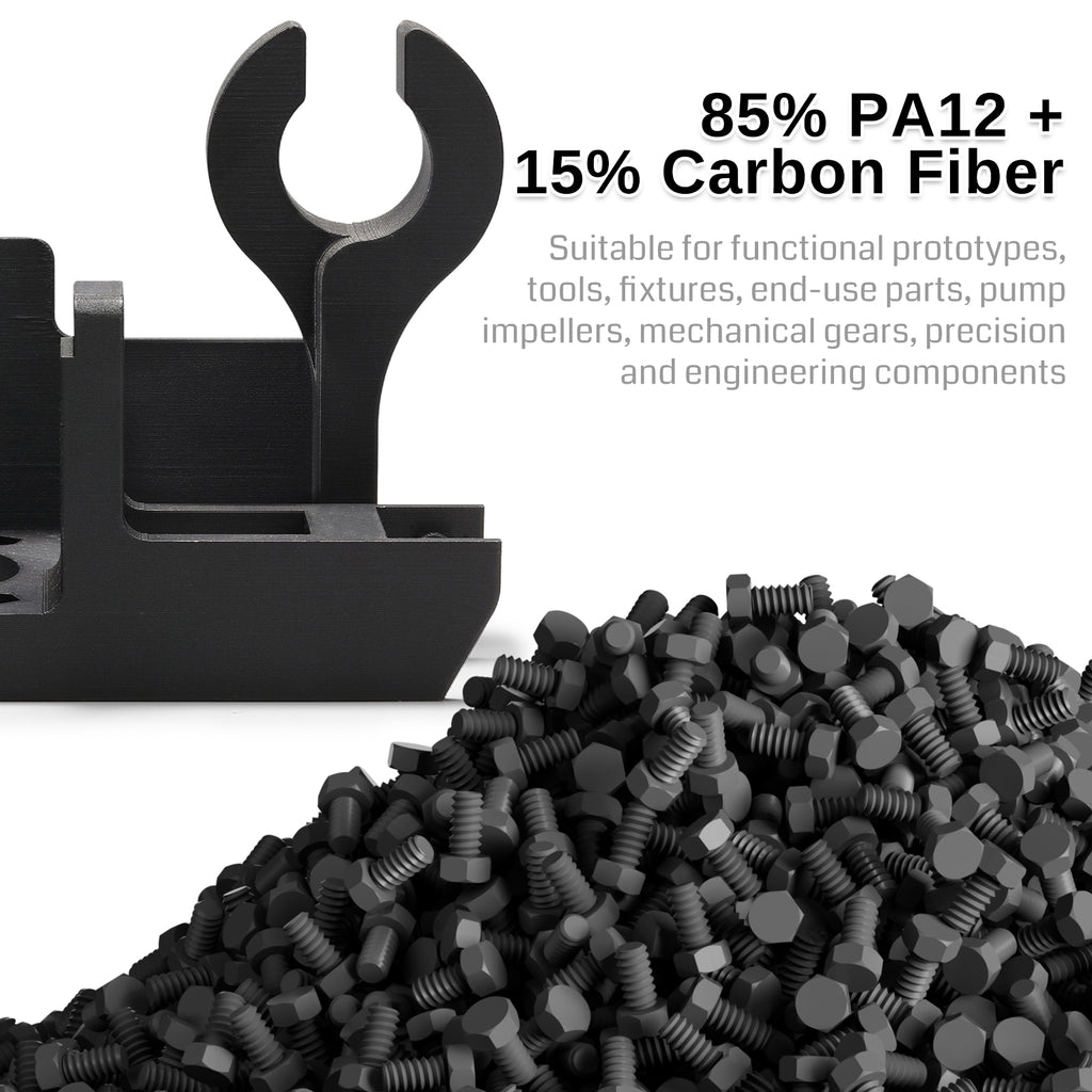 SainSmart ePA12-CF Carbon Faser Nylon Filament 1,75 mm, 0,5 kg, Maßgenauigkeit +/- 0,05 mm, Schwarz