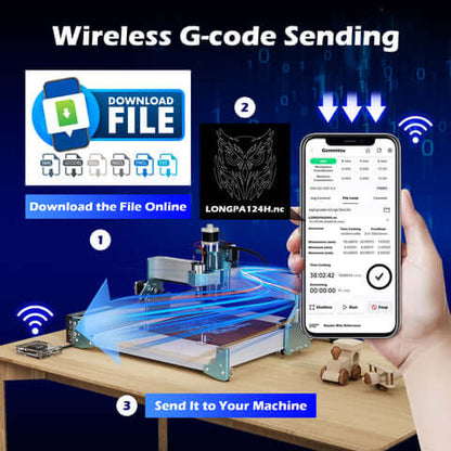 Genmitsu APP Drahtloser Offline-Controller GRBL G-Code Sender Wi-Fi Modulkitt für CNC-Fräse