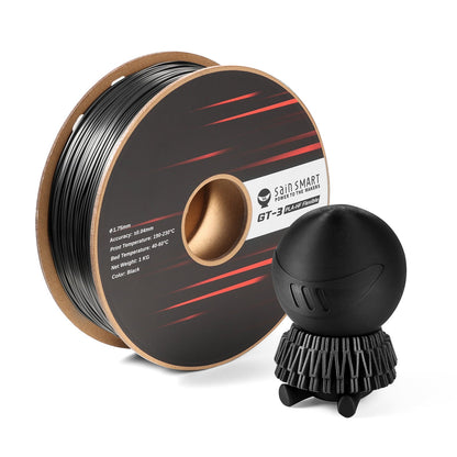 GT-3 Flexibles PLA-Filament mit hoher Fließfähigkeit, 1,75 mm, 1 kg, ±0,04 mm, Schwarz/Weiß