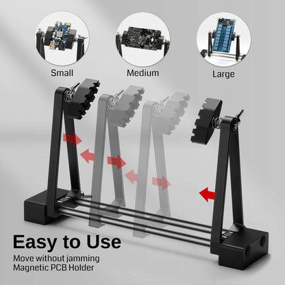 2-in-1 magnetische Löt-Reparaturstation, Helfende Hände“ mit Silikonmatte, 5-facher LED-Vergrößerungslampe, ESD-sicher