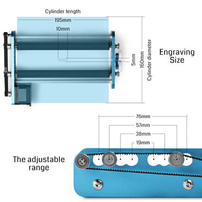 Genmitsu Laser-Rotationswalze zum Gravieren zylindrischer Objekte