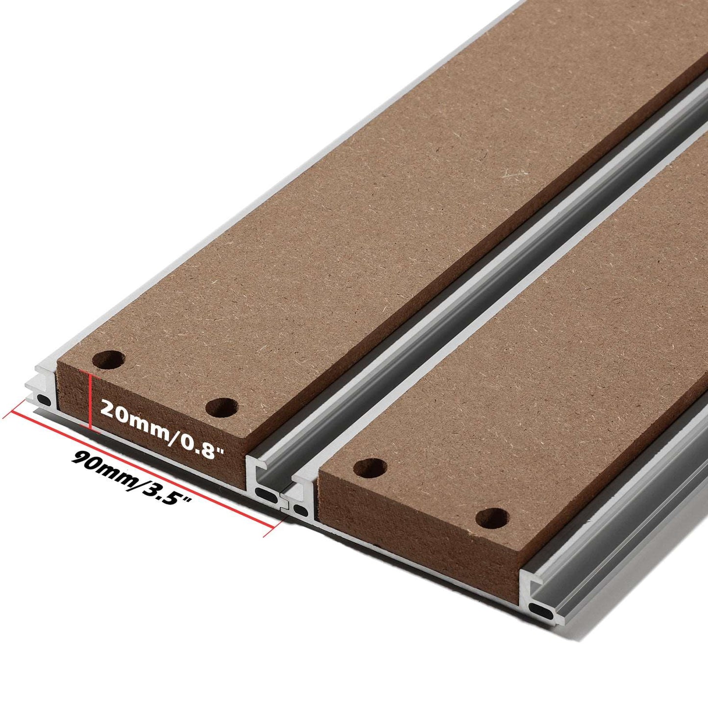 1010 Hybrid-Spoilboard aus Aluminium und MDF für PROVerXL 1010-Erweiterungssatz, T-Track-Gittertisch