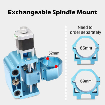 Genmitsu Aluminium Z-Achse Spindelmotorhalterung 300–500 W Spindelhalter