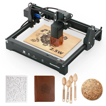 Kortek Lasergravurmaschine, 2,5W/5W/10W, ±0,01mm Hochpräzision, IR-Laser kompatibel, tragbarer CNC-Laserschneider