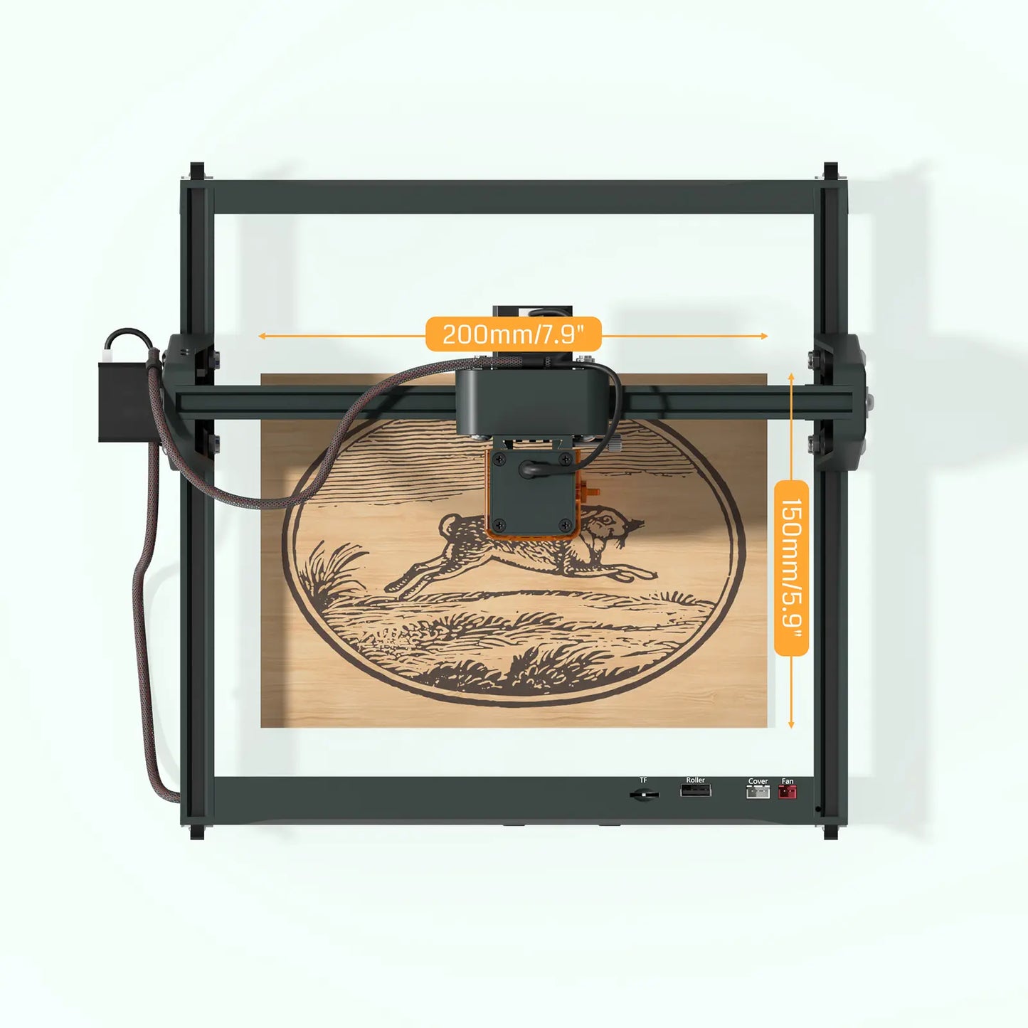 Kortek Lasergravurmaschine, 2,5W/5W/10W, ±0,01mm Hochpräzision, IR-Laser kompatibel, tragbarer CNC-Laserschneider