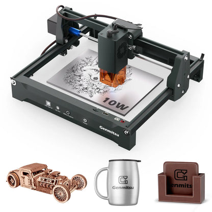 Kortek Lasergravurmaschine, 2,5W/5W/10W, ±0,01mm Hochpräzision, IR-Laser kompatibel, tragbarer CNC-Laserschneider