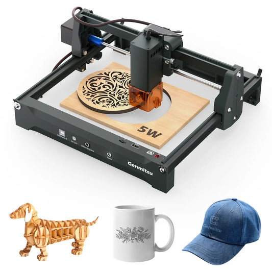 Kortek Lasergravurmaschine, 2,5W/5W/10W, ±0,01mm Hochpräzision, IR-Laser kompatibel, tragbarer CNC-Laserschneider