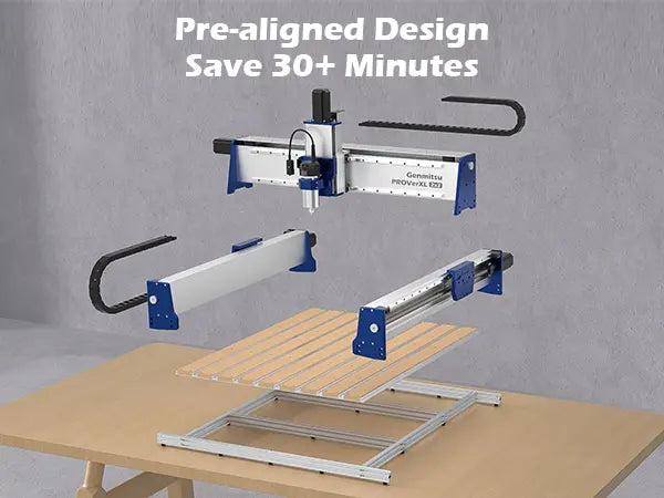PROVerXL 2X2 CNC-Fräsmaschine für Holzbearbeitung, 679x679x113mm Arbeitsbereich, geschlossene Schleifenmotoren, GRBL-Steuerung, 710W Spindel, Aluminiumrahmen, einfache Montage, WiFi & App unterstützt