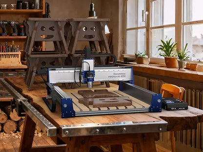 PROVerXL 2X2 CNC-Fräsmaschine für Holzbearbeitung, 679x679x113mm Arbeitsbereich, geschlossene Schleifenmotoren, GRBL-Steuerung, 710W Spindel, Aluminiumrahmen, einfache Montage, WiFi & App unterstützt