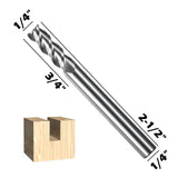 EMC05, 1/4" Schaft, Schaftfräser CNC-Fräser, 3-schneidige Flachspitze, 5 Stück