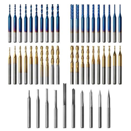 MC50A, 1/8" Schaft, Hartmetall-Fräser Router Bits, 50 Stück