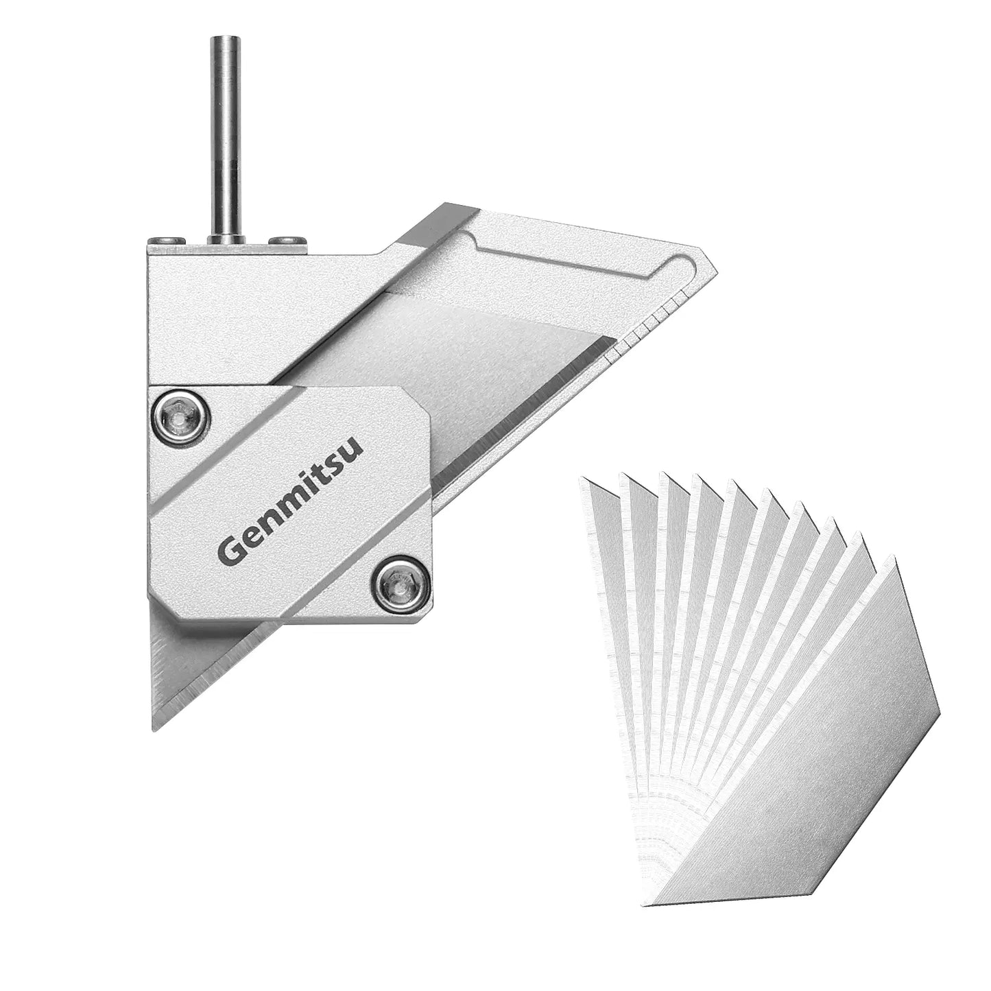 Schleppmesser-Schneidemodul für CNC-Fräsen, präziser 1/8" Schaft mit Doppelkugellager, zum Schneiden von Vinyl, Karton, Kunststoff & Gummi, inkl. 10 Ersatzklingen