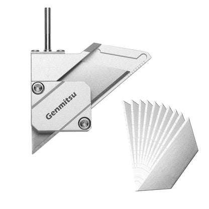 Schleppmesser-Schneidemodul für CNC-Fräsen, präziser 1/8" Schaft mit Doppelkugellager, zum Schneiden von Vinyl, Karton, Kunststoff & Gummi, inkl. 10 Ersatzklingen