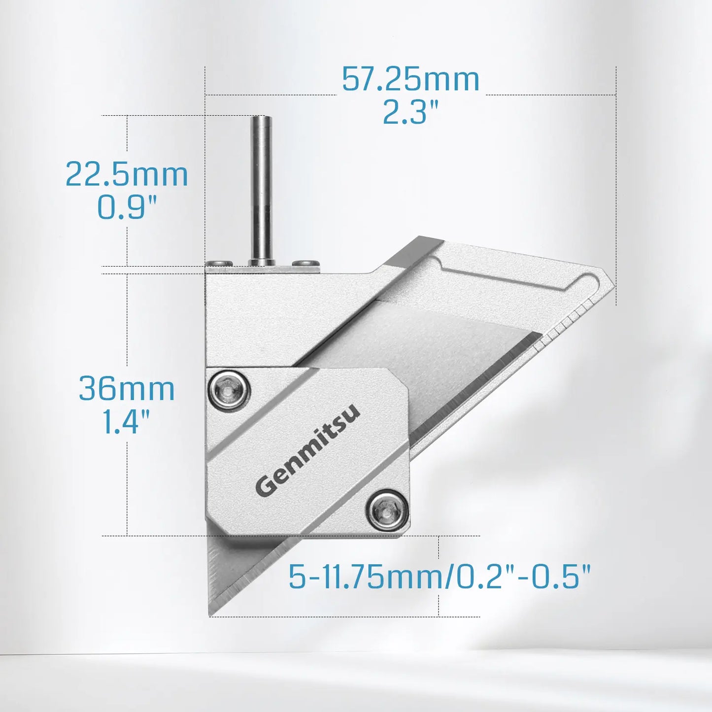 Schleppmesser-Schneidemodul für CNC-Fräsen, präziser 1/8" Schaft mit Doppelkugellager, zum Schneiden von Vinyl, Karton, Kunststoff & Gummi, inkl. 10 Ersatzklingen