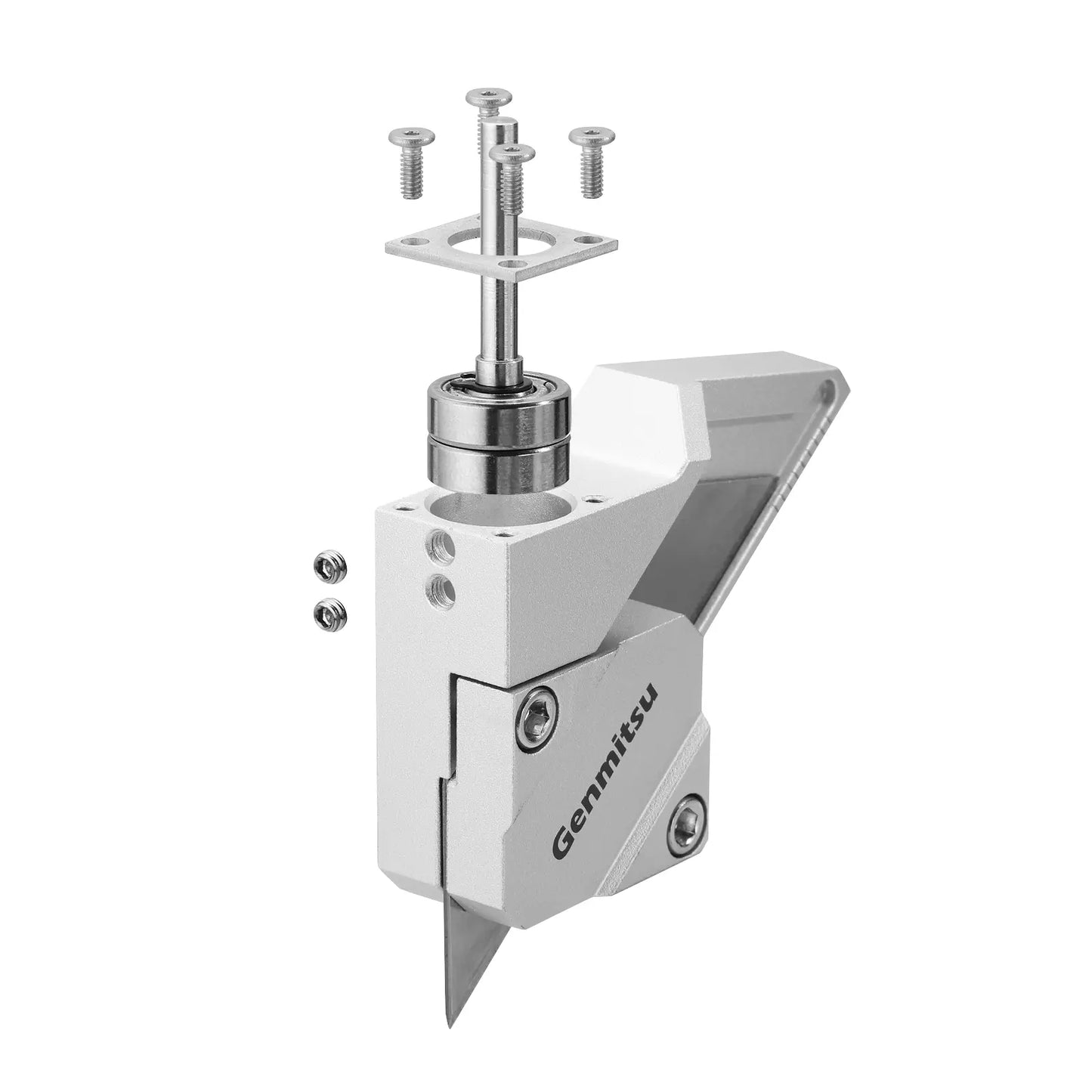 Schleppmesser-Schneidemodul für CNC-Fräsen, präziser 1/8" Schaft mit Doppelkugellager, zum Schneiden von Vinyl, Karton, Kunststoff & Gummi, inkl. 10 Ersatzklingen