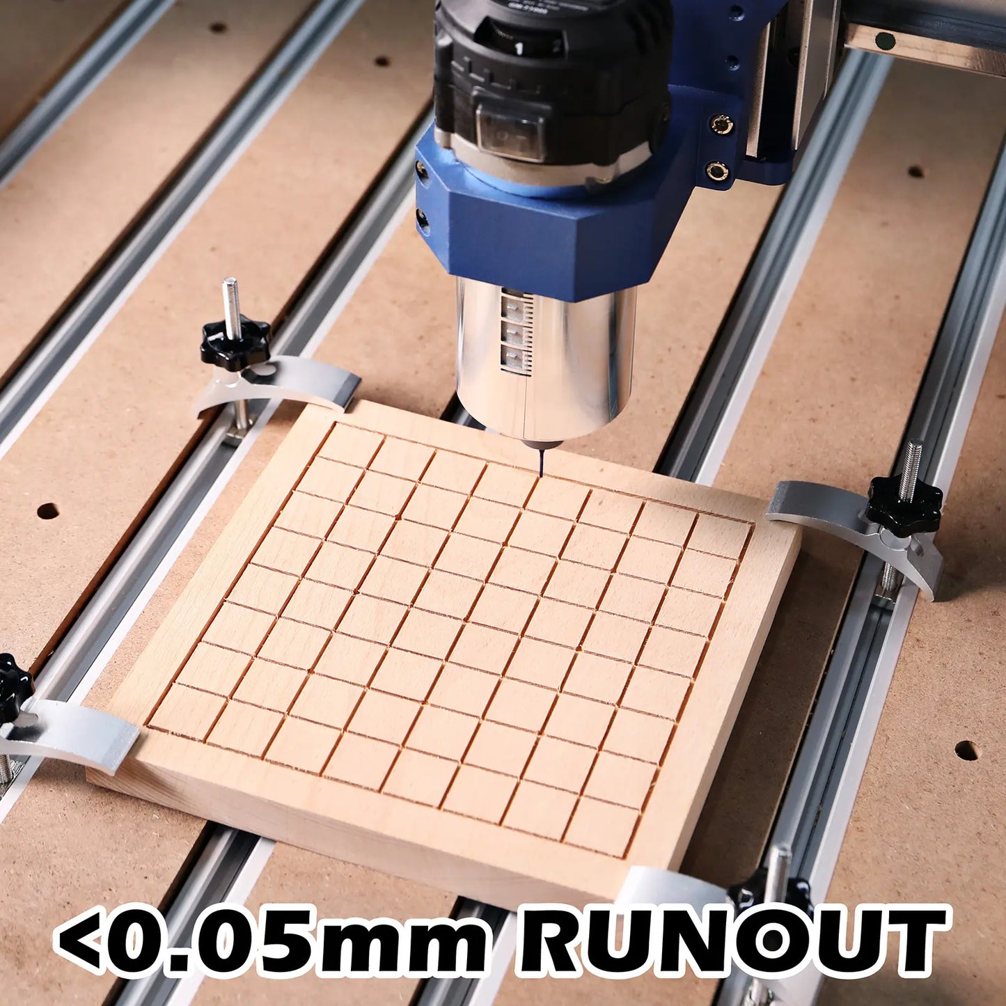 710W CNC Kompaktfräse 65 mm Durchmesser, Spindelmotor mit LCD-Digitalanzeige, 6 einstellbare Geschwindigkeiten, 1/8" ER11 Spannzange, 4 Kohlebürsten, für CNC-Fräsmaschinen