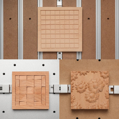 Verbesserte CNC-Niederzugspanner für Holz- & Metallbearbeitung, flache Aluminium-Seitenspanner, Größe 106x22x15 mm, (2er/4er Pack)