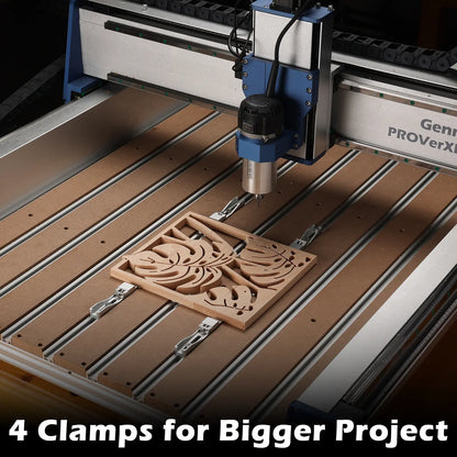 Verbesserte CNC-Niederzugspanner für Holz- & Metallbearbeitung, flache Aluminium-Seitenspanner, Größe 106x22x15 mm, (2er/4er Pack)