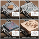 Vakuum-Klemmpod, Aluminium CNC-Hold-Down-Kit (für Holz, Metall, Acryl) Hochpräzises CNC-Router-Zubehör, geeignet für Fräsprojekte, Größe 4,7 Zoll x 4 Zoll x 0,6 Zoll (120 x 102 x 15 mm)