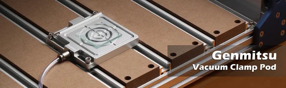 Vakuum-Klemmpod, Aluminium CNC-Hold-Down-Kit (für Holz, Metall, Acryl) Hochpräzises CNC-Router-Zubehör, geeignet für Fräsprojekte, Größe 4,7 Zoll x 4 Zoll x 0,6 Zoll (120 x 102 x 15 mm)