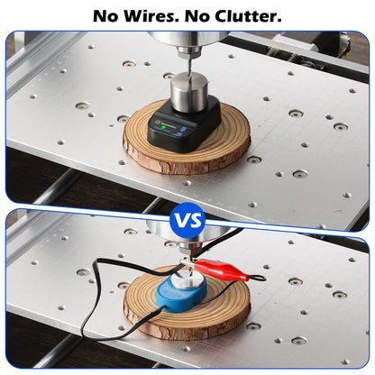 Drahtloser Z-Achsen-Werkzeugsensor für CNC-Fräsen, Z-Achsen-Probe mit 3-Pin Kabel DC 5–24V, 0,02 mm Genauigkeit, kompatibel mit GRBL, Mach3 & Genmitsu App