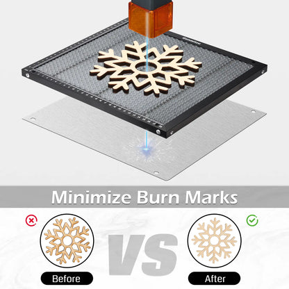 Waben-Arbeitsplatte für Laser, 315 x 282 mm (12,4" x 11,1") – Perfekte Passform für Kortek Laser-Graviermaschinen & Cutter, Laser-Zubehör-Tisch für schnelle Wärmeableitung und Tischschutz