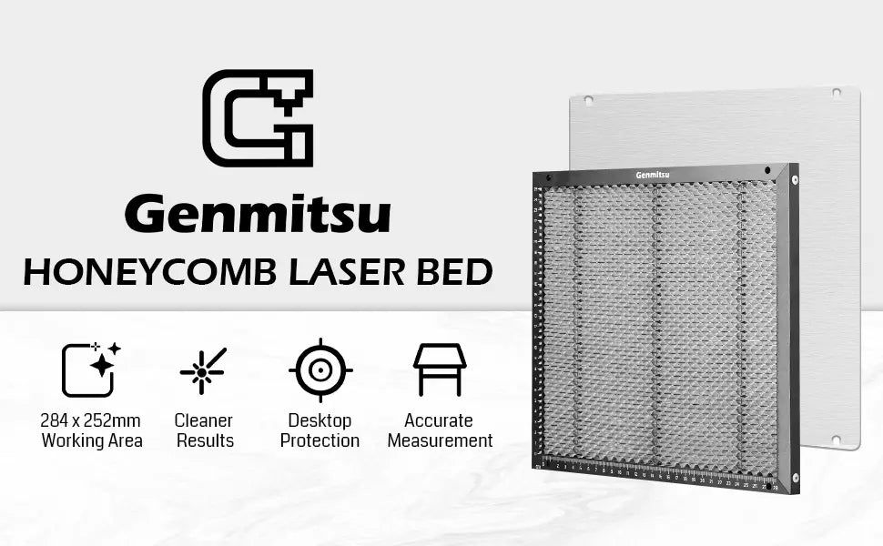 Waben-Arbeitsplatte für Laser, 315 x 282 mm (12,4" x 11,1") – Perfekte Passform für Kortek Laser-Graviermaschinen & Cutter, Laser-Zubehör-Tisch für schnelle Wärmeableitung und Tischschutz