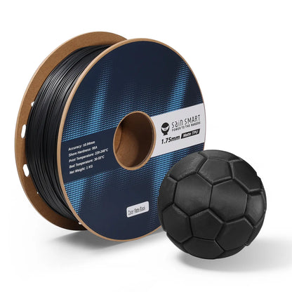 Mattes flexibles TPU Filament, 95A, ±0,05 mm, 1,75 mm, 1 kg, Schwarz/Weiß