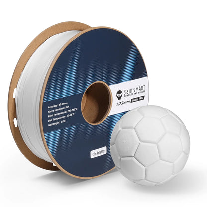 Mattes flexibles TPU Filament, 95A, ±0,05 mm, 1,75 mm, 1 kg, Schwarz/Weiß