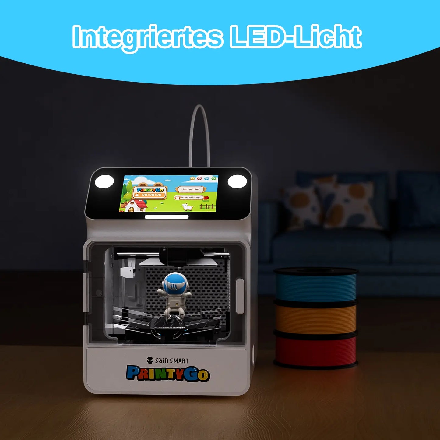 SainSmart PrintyGo 3D-Drucker für Kinder – Sicheres & einfaches 3D-Drucken für kreatives STEM-Lernen