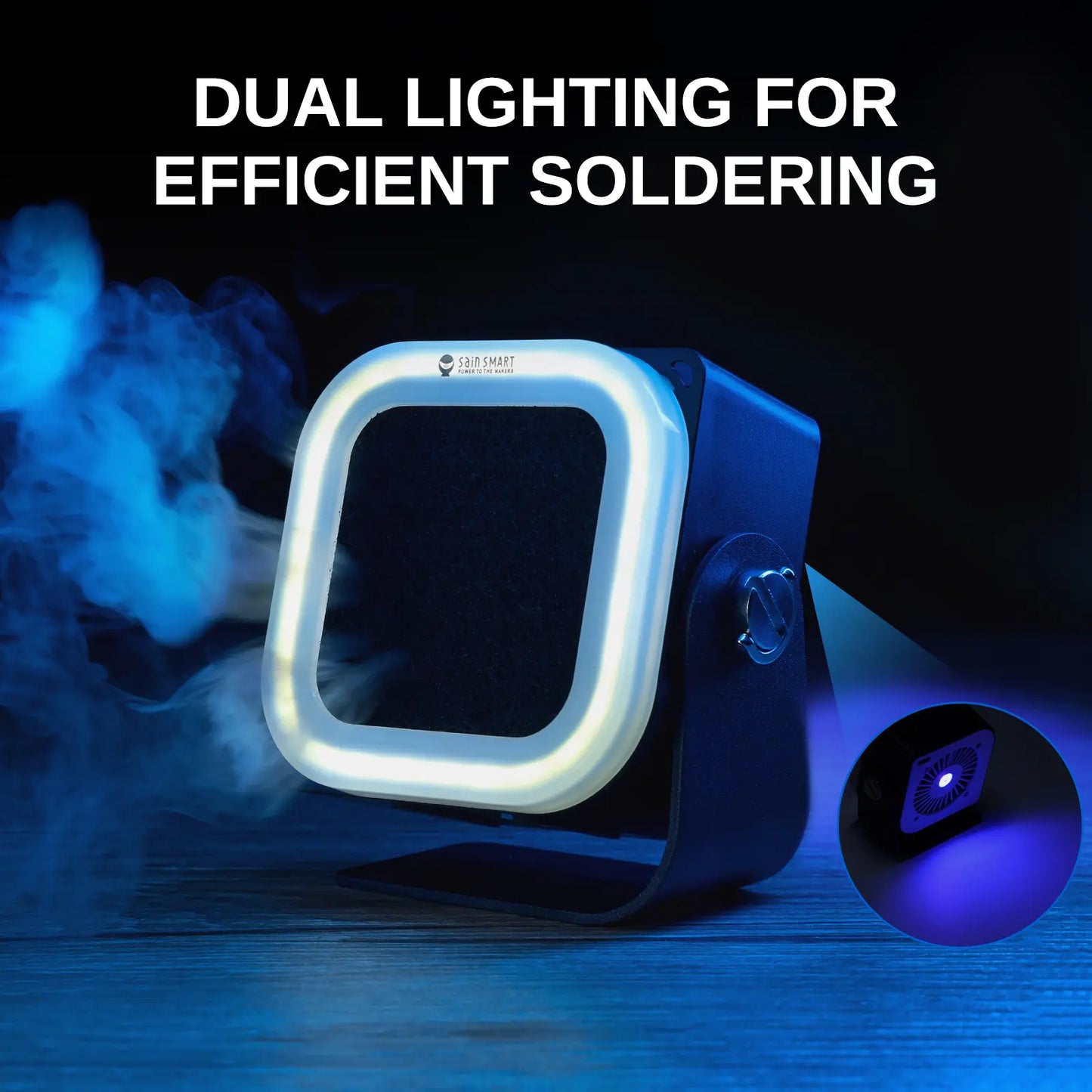 CSE01 Mini-Lötrauchabsauger mit 3 Stufen und 10.000 U/min Aktivkohlefilter USB-C wiederaufladbar tragbarer Desktop-Rauchabsorber für Lötarbeiten und DIY-Reparaturen