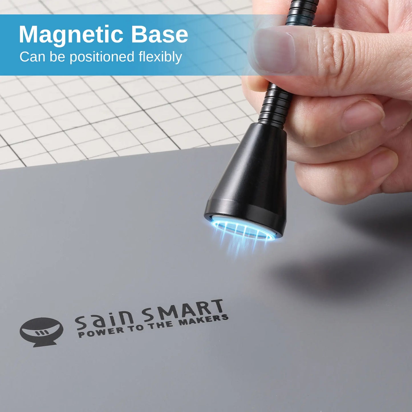 Verbesserte magnetische Dritte Hand Lötstation, neue Lötkolben- & Mini-Clip-Halter, integrierte LED mit 5-facher Vergrößerung, 6 verstellbare Schwanenhalsarme, 28,2 x 18 cm Basis, für DIY & Elektronik