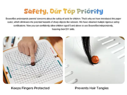 Kartonschneider-Set C1, klingenloses automatisches Papierschneidewerkzeug, fördert die Entwicklung handwerklicher Fähigkeiten bei Kindern