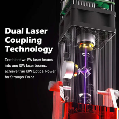 Genmitsu 10W Compressed Spot Fixfokus-Lasermodul mit Luftzufuhrdüse