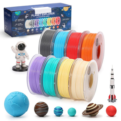 SainSmart Planet Explorer PLA-Filament-Set mit acht Minispulen