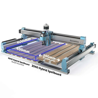 2040, 2060, 4060 Aluminium- & MDF-Hybrid-Spoilboard für 4040-PRO CNC Router XY-Achsen-Erweiterungsset