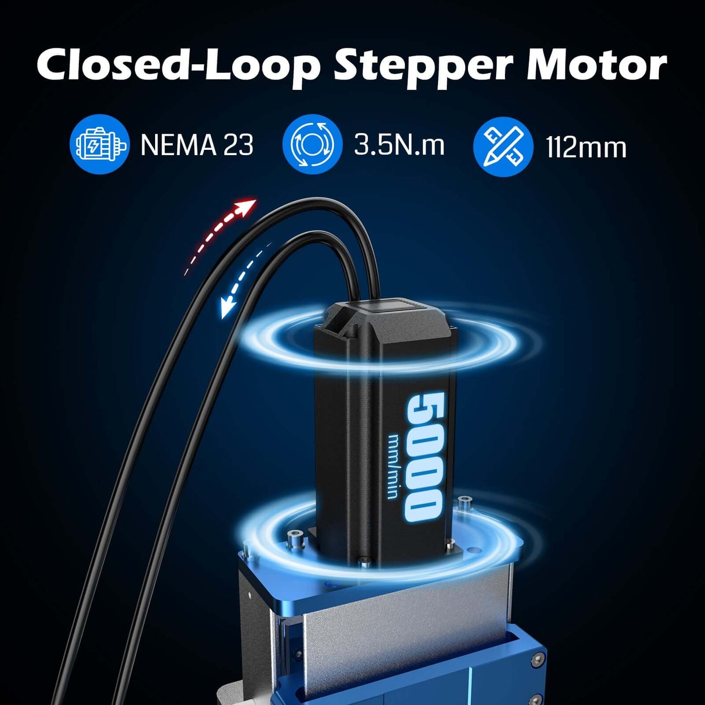 Upgrade-Kit für die Z-Achsen-Montage für die PROVerXL 4X4 CNC-Maschine, NEMA23 Closed-Loop Schrittmotor, Φ65mm Spindelmotorhalter für kompakte Router oder Trimmrouter, Dual-Linearschienen & Kugelumlaufspindel