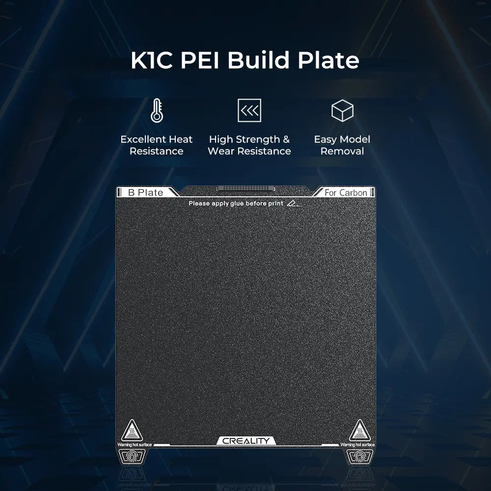 Creality K1C Bauplatte 235 x 235 mm strukturiertes PEI-Blatt, magnetischer flexibler Federstahl (keine magnetische Basis)