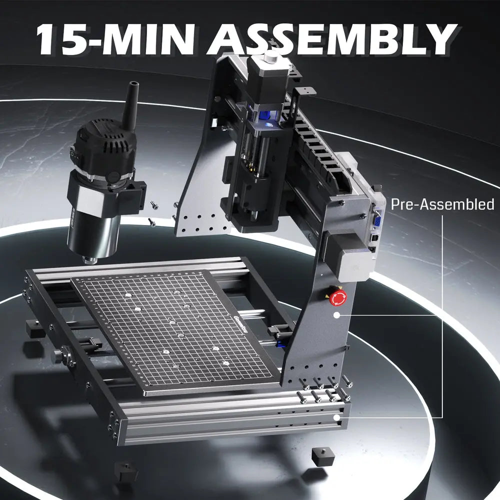 3020-PRO Ultra Desktop CNC Router, 710W Spindel für Metallbearbeitung und -schnitt