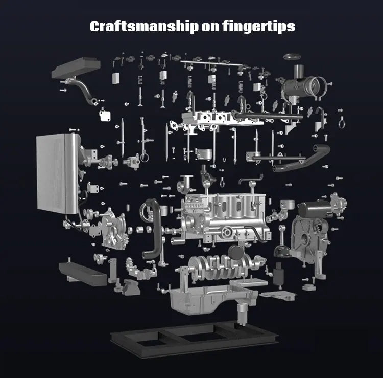 DM115, OHV-Reihen-4-Zylinder-Dieselmotor-Modellbausatz, Bauen, Lernen und Staunen